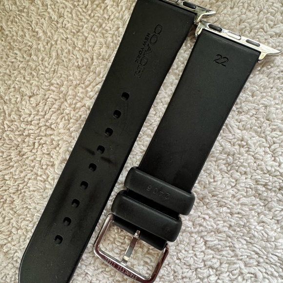 Coach Black Watch Band with Signature Pattern - Picture 2 of 4